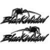 Black Widow Carbon Fiber Spider Decal Set