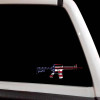 USA AR15 American Flag Gun Rifle AR-15 Decal