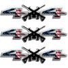 American Flag Silverado 4x4 AR15 Gun Truck Decal Set