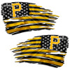 Pittsburgh Pirates Tattered American Flag Decal Set