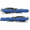 Sea Doo Ripped Metal Watercraft Decal Set