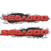Sea Doo Ripped Metal Watercraft Decal Set