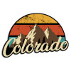 Colorado Mountain Sunset Camping Decal Sticker