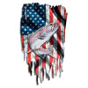 Rainbow Trout Fishing Distressed American Flag Decal