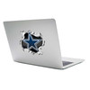 Dallas Cowboys Ripped Metal Football Decal