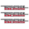 Trail Boss Red Chrome Silverado Truck Decal Set