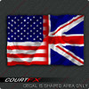 American/British Flag Sticker