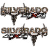 4x4 Silverado Camo Skull Truck Decals
