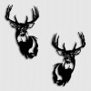 Whitetail Deer Stout Buck Decal Set Whitetail Deer Stout Buck Decal Set