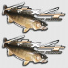 4x4 Walleye Dive Truck Decals