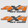 4x4 Orange Rush Shadow X Chevy Truck Decals