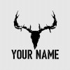 Deer Skull Custom Name Tumbler Decal