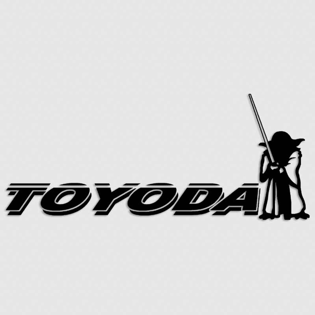 TOYODA cut vinyl window bumper sticker Toyota Yoda Star Wars