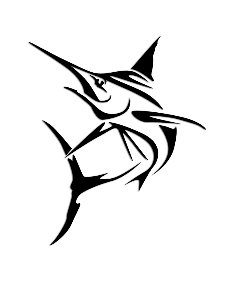 Marlin Tribal Fishing sticker Aftershock Decals
