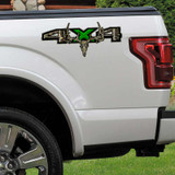 4x4 Green Camouflage Deer Skull Ford Truck Decals
