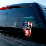 Distressed American Flag Grizzly Bear Decal