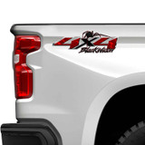 Black Widow 4x4 Decals for Chevy Silverado 1500 2500 3500 Truck Decalss