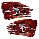 San Francisco 49ers Football Flag Decal Set