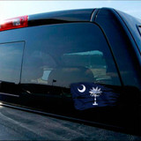 South Carolina State Flag Tattered Distressed Decal Set