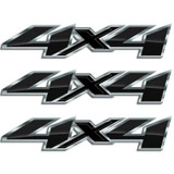 Black 4x4 Silverado Carbon Fiber Horizon Truck Decal Set