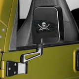 Jolly Roger Skull and Sword Distressed Flag Decal Set