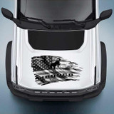 Bronco Subdued American Distressed Flag Ford Decal Set