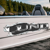 LUND Boats Ripped Metal Fishing Decal Set