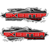 Ripped Metal Skeeter Bass Boat Fishing Decal Set