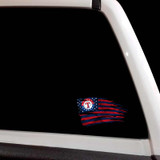 Texas Rangers Sticker Tattered Flag Baseball Decal Set