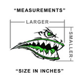 Flying Tiger Sticker Shark Teeth Fighter War Decal Set