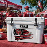 Oklahoma Sooners Distressed Flag Decal Set