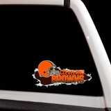 Cleveland Browns Ripped Metal Vinyl Sticker
