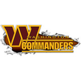Washington Commanders Ripped Metal Vinyl Sticker