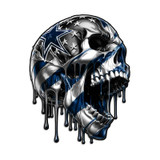 Dallas Cowboys Dripping Skull Decal