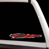 Honda CRF Torn Metal Motocross Decal Set