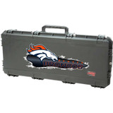 Denver Broncos Ripped Metal Football Decal