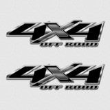 4x4 Black and Silver Shadow X Truck Decals