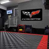 Corvette C6 Flag Emblem Banner