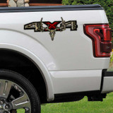 4x4 Camouflage Deer Skull Ford Truck Decals