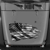 Tattered Subdued American Flag Distressed Decal Set