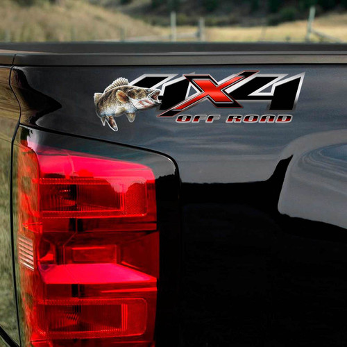 Walleye 4x4 Red Shadow X Truck Decals Walleye 4x4 Red Shadow X Truck Decals