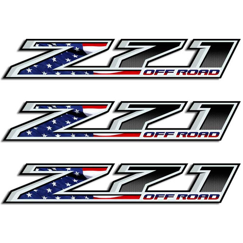 Z71 Off Road American Flag USA Truck Decals