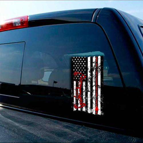 American Grunge Flag Archery Decal American Grunge Flag Archery Decal