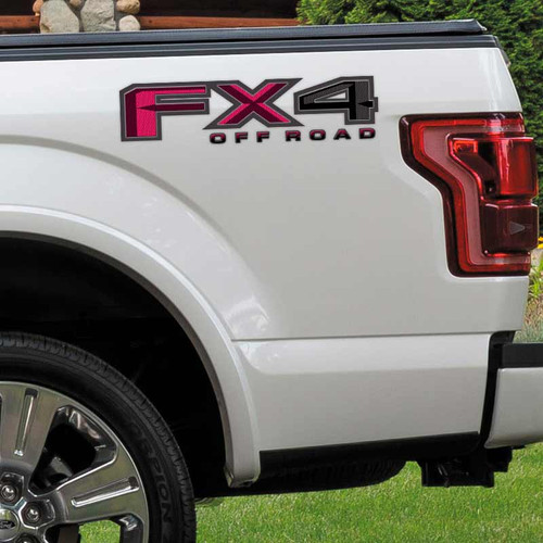 Playboy Pink FX4 Carbon Fiber Truck Decals Playboy Pink FX4 Carbon Fiber Truck Decals