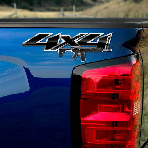 4x4 Silverado MCX Patrol AR-15 Gun Truck Decal Set 4x4 Silverado MCX Patrol AR-15 Gun Truck Decal Set