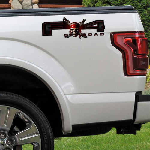 FX4 Pirate Skull Jolly Roger Ford Truck Decal Set FX4 Pirate Skull Jolly Roger Ford Truck Decal Set