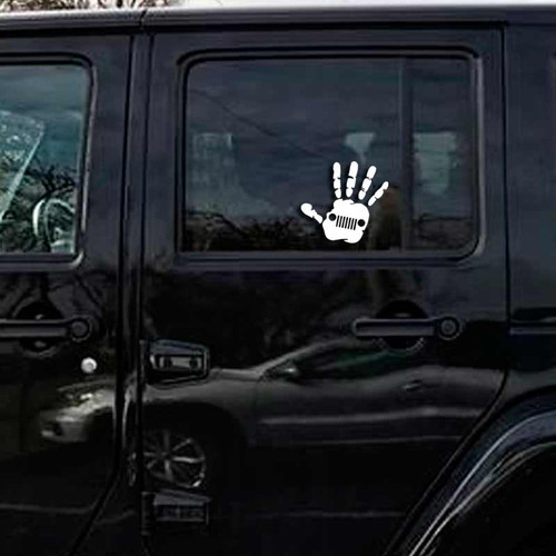 Jeep Hand Wave 4x4 Grille Window Mirror Decal Jeep Hand Wave 4x4 Grille Window Mirror Decal