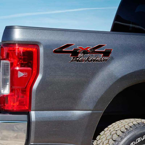 4x4 Black Widow Spider F-250 Truck Decal Set