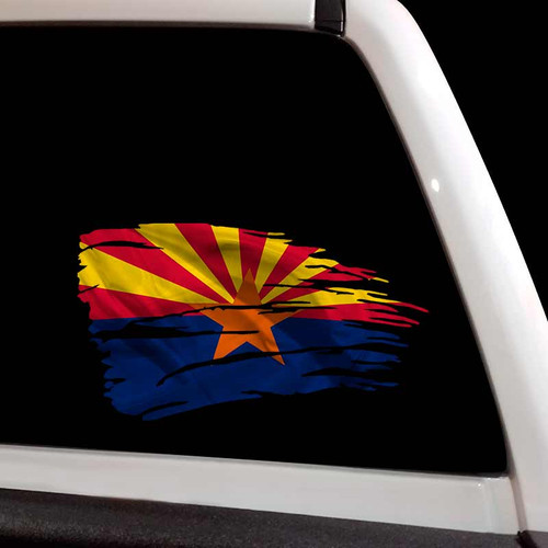 Arizona Distressed State Flag Decal Set Arizona Distressed State Flag Decal Set