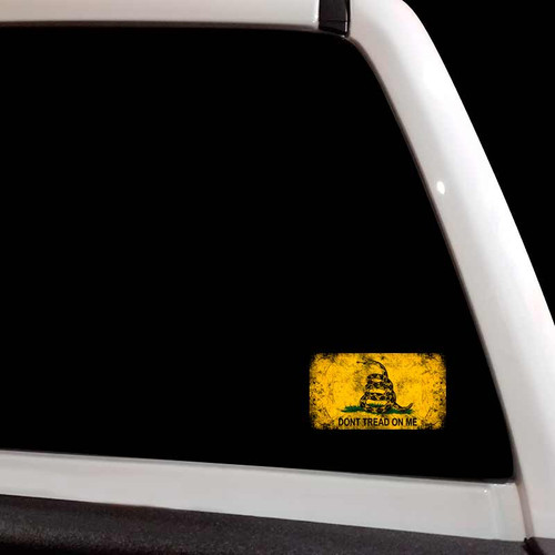 Gadsden Dont Tread On ME Grunge Flag Decal